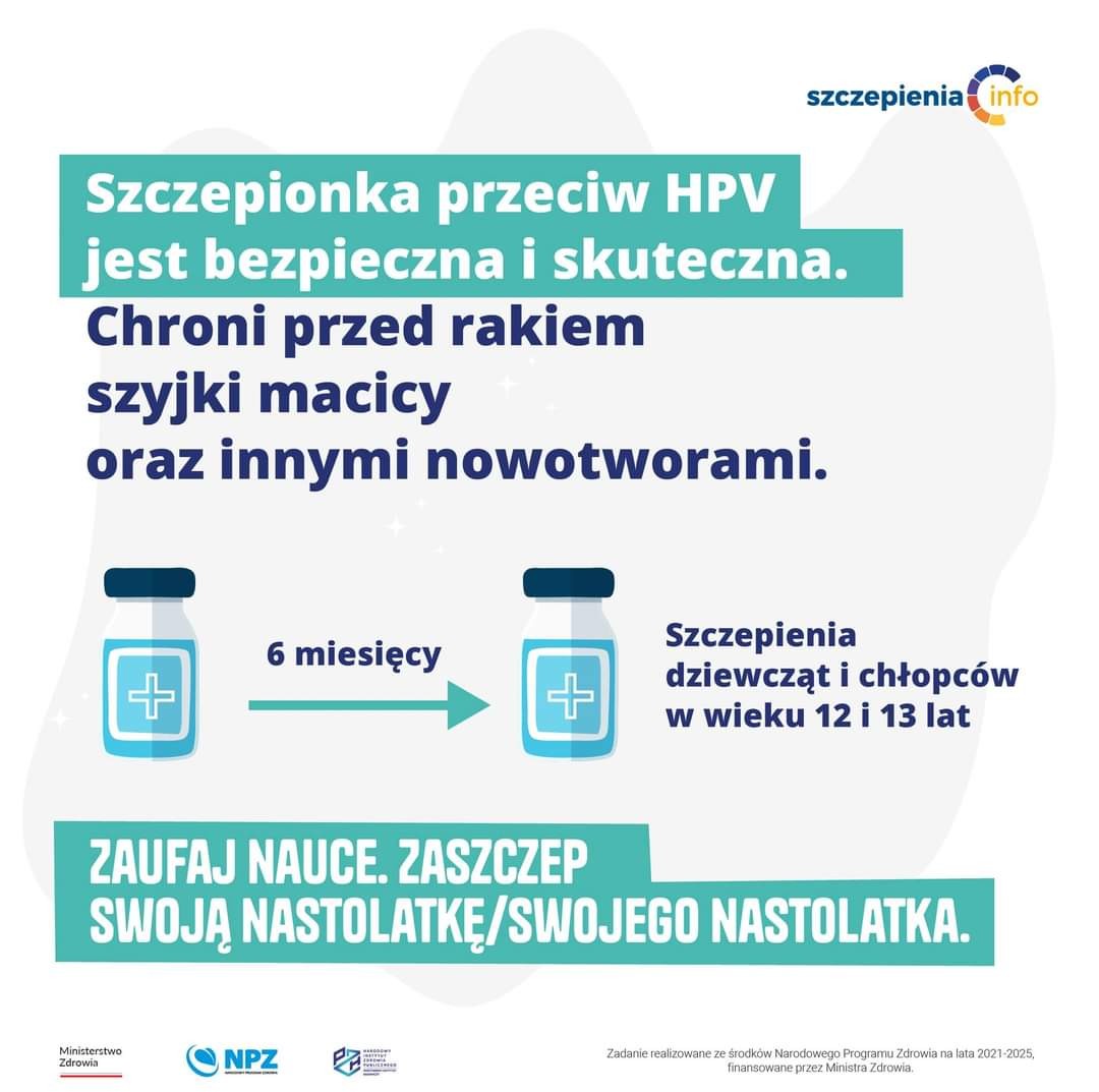 Read more about the article Ruszamy z programem BEZPŁATNYCH szczepień przeciw HPV