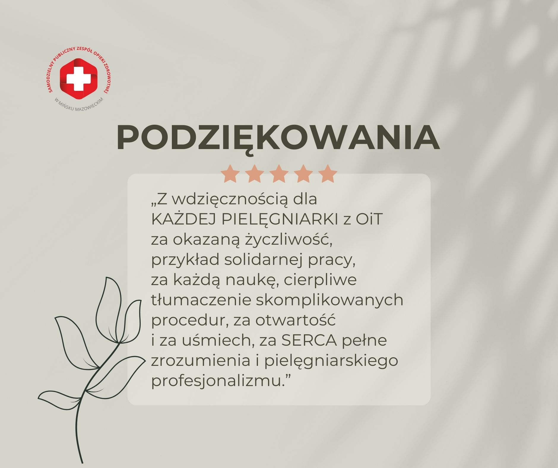Read more about the article Podziękowania dla Zespołu OiT