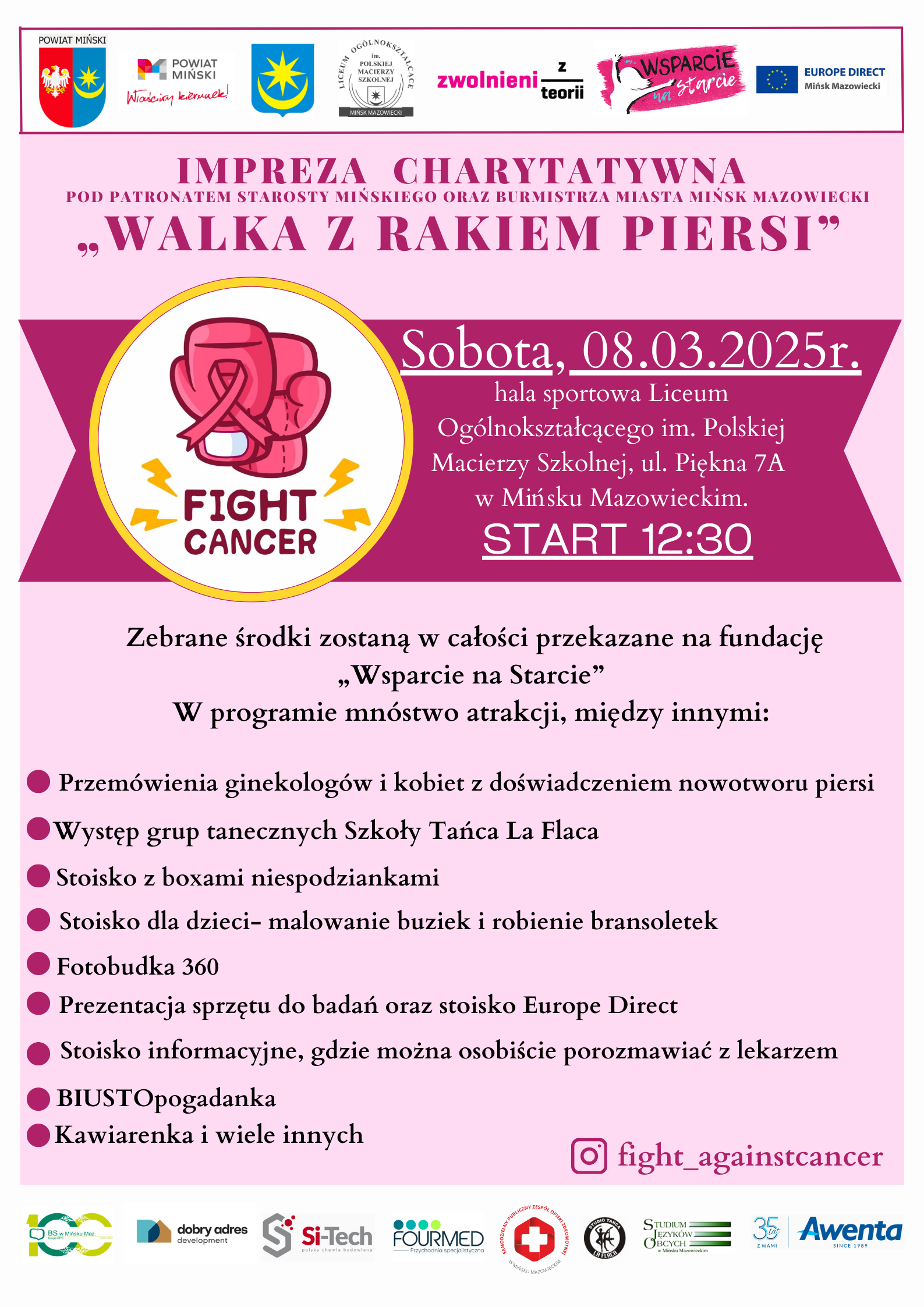 Read more about the article Zapraszamy do udziału w wyjątkowej akcji profilaktycznej „Walka z rakiem piersi” – świętujmy Dzień Kobiet, dbając o zdrowie! 🎀