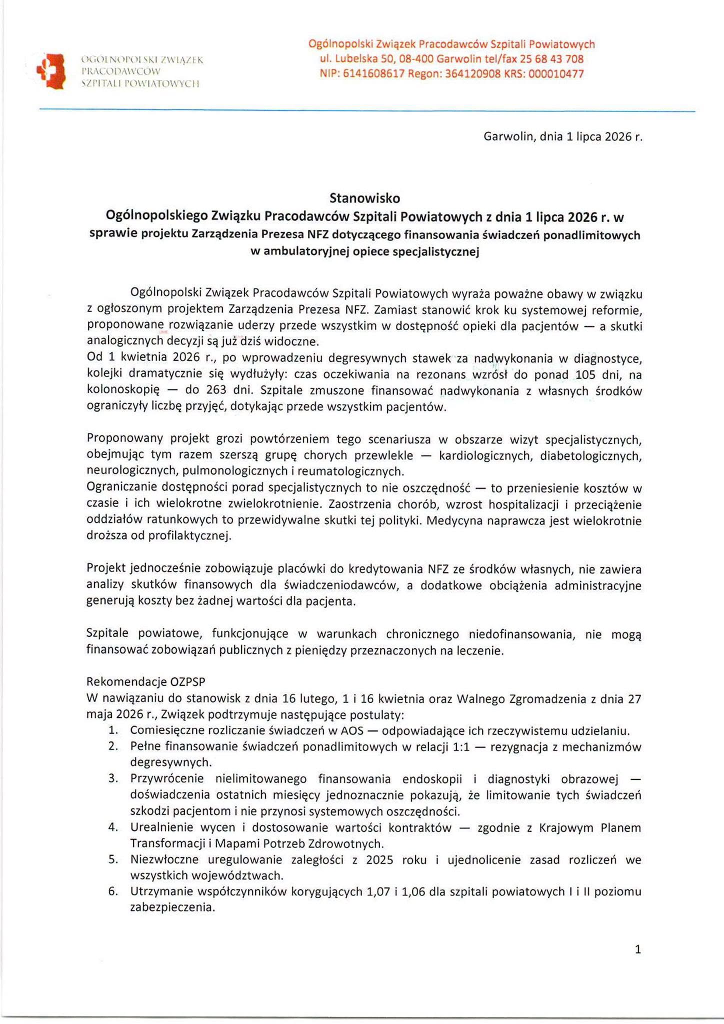 You are currently viewing Droga pacjenta do leczenia nie może stać się jeszcze dłuższa. Popieramy stanowisko Ogólnopolskiego Związku Pracodawców Szpitali Powiatowych
