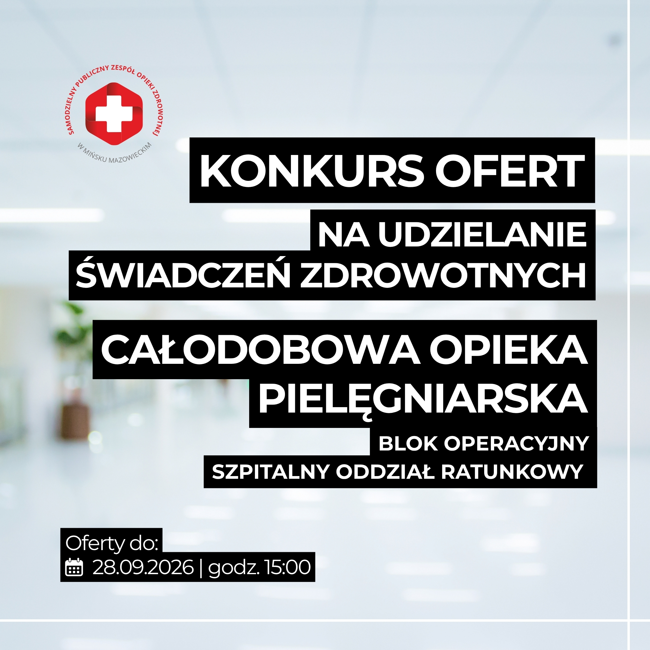 You are currently viewing Dla pielęgniarek i pielęgniarzy: konkurs ofert na udzielanie świadczeń zdrowotnych | SPZOZ w Mińsku Mazowieckim