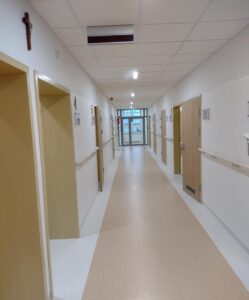 Korytarz wyremontowanej części oddziału